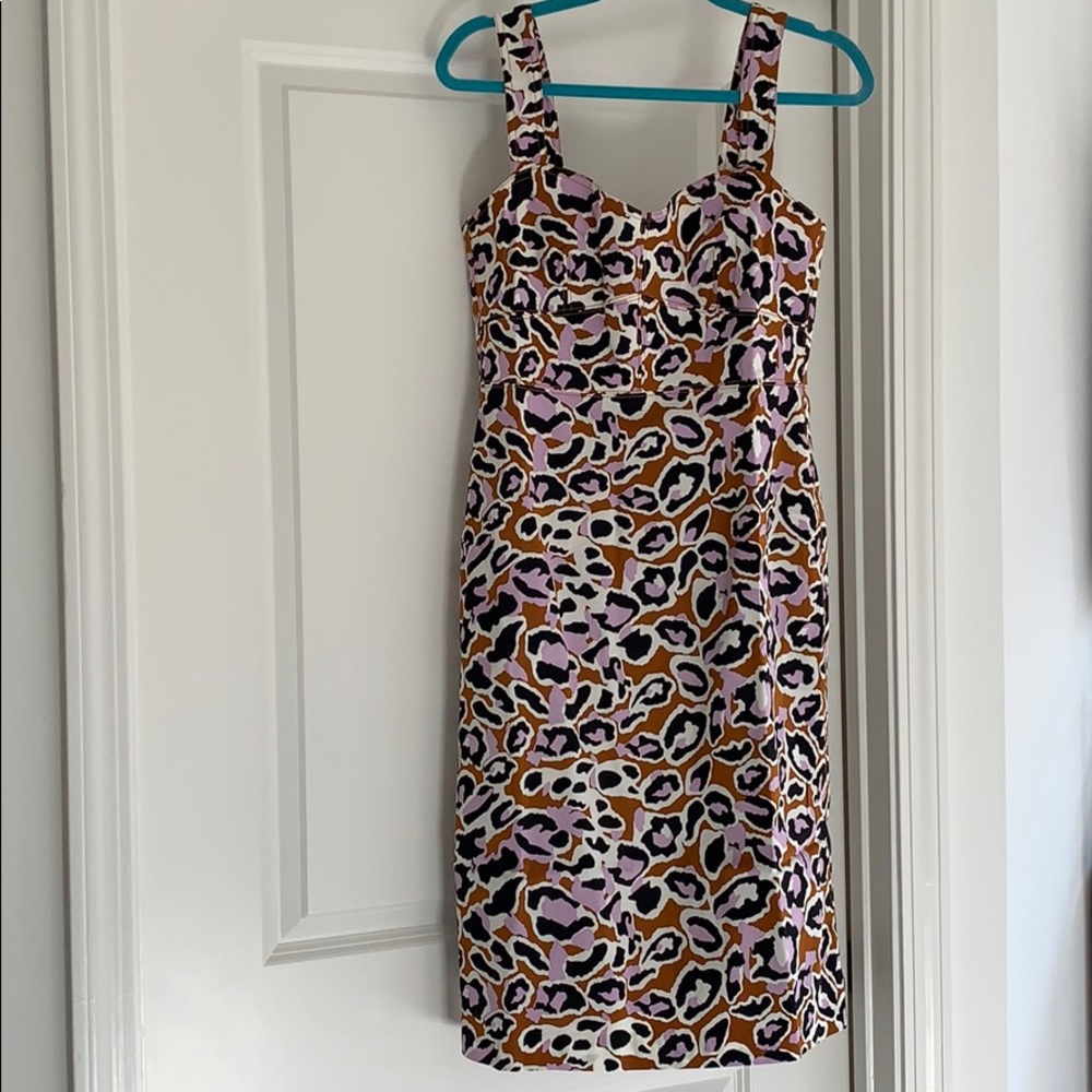 Jcrew constrast-STITCHED SHEATH DRESS